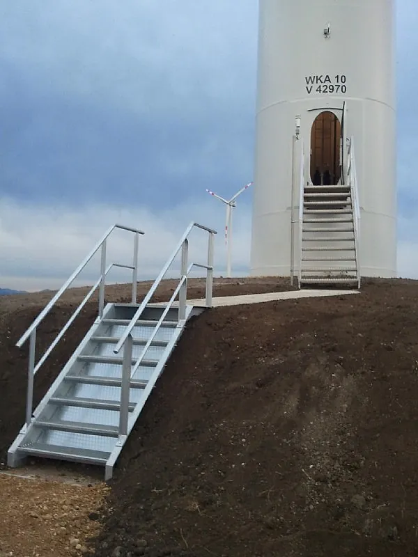 Metalltreppe, Foto von der Energy-Fields GmbH